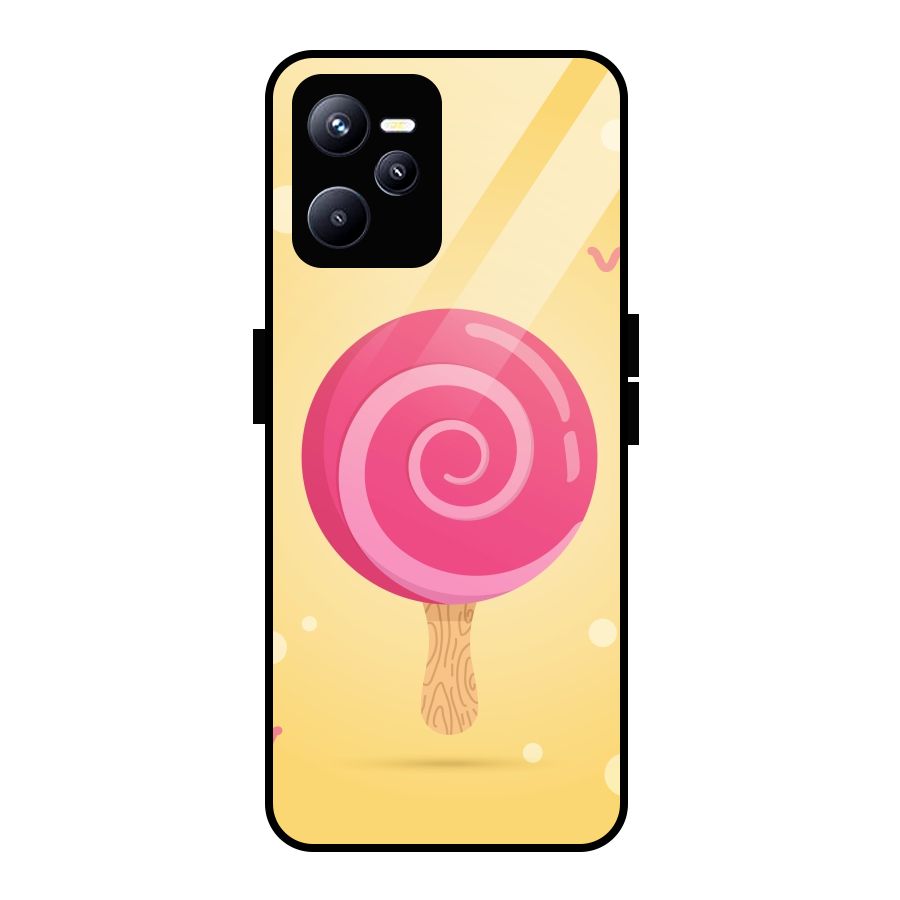 Swirl Ice Cream Glass Back Case for Realme C35