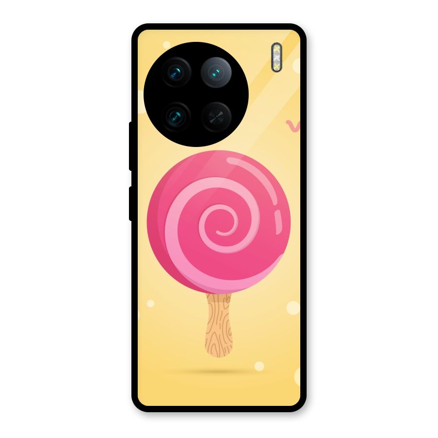 Swirl Ice Cream Glass Back Case for Vivo X90 Pro