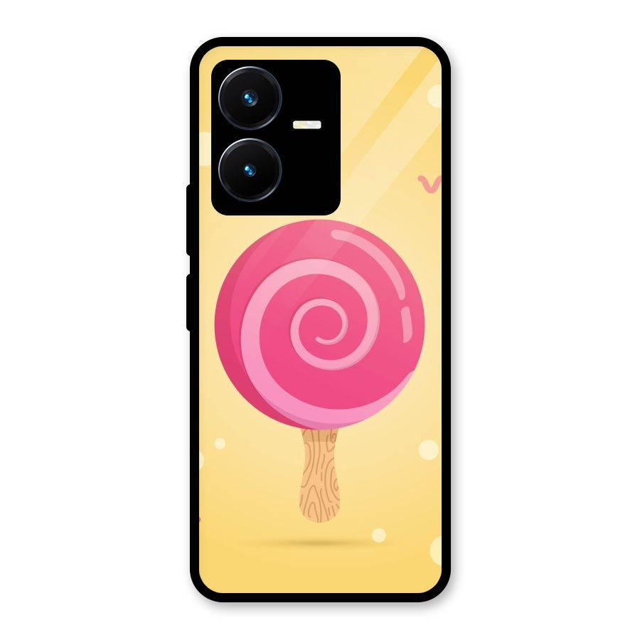 Swirl Ice Cream Glass Back Case for Vivo Y22s