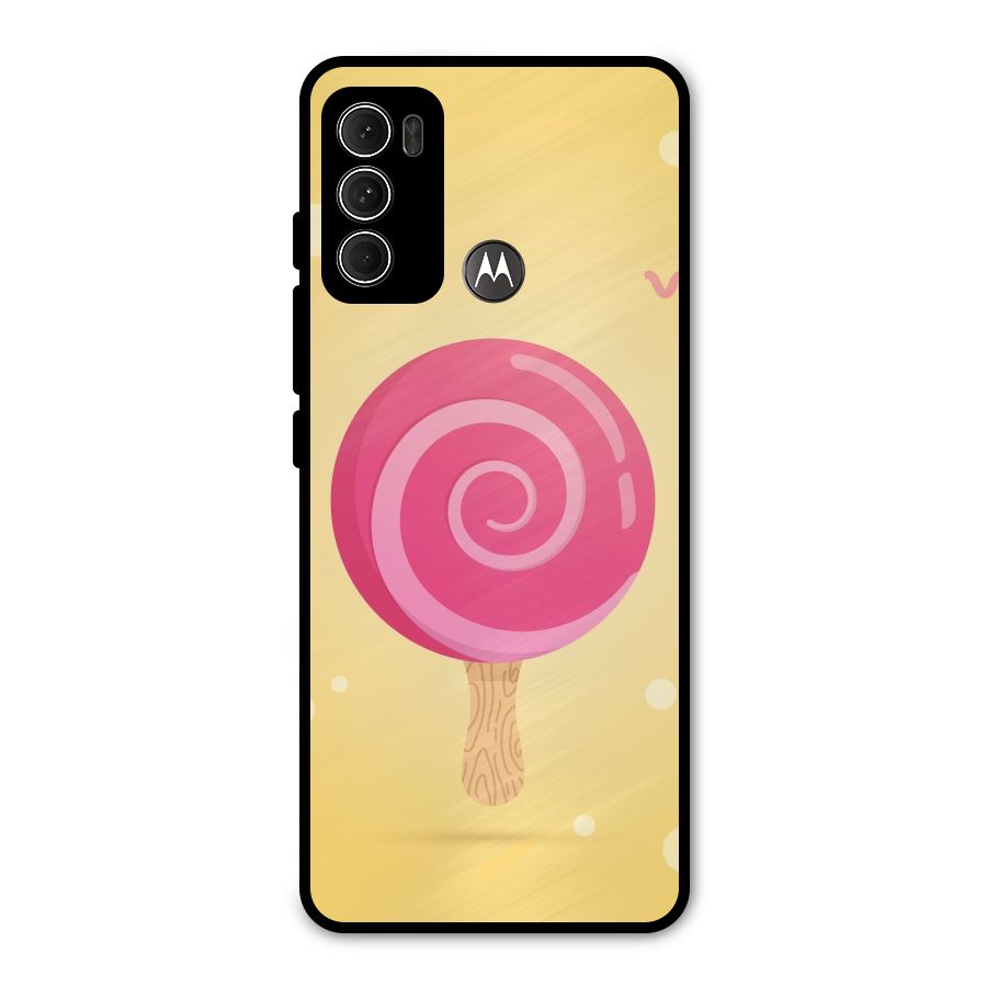 Swirl Ice Cream Metal Back Case for Moto G60