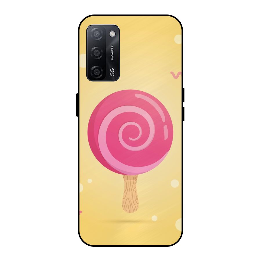 Swirl Ice Cream Metal Back Case for Oppo A53s 5G