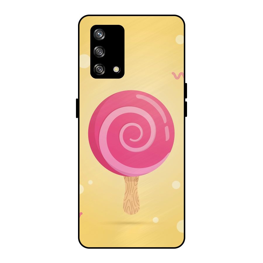 Swirl Ice Cream Metal Back Case for Oppo F19