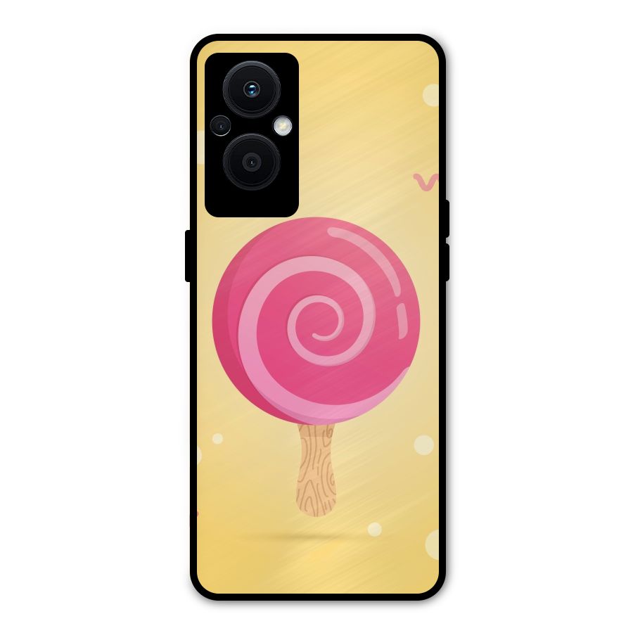 Swirl Ice Cream Metal Back Case for Oppo F21 Pro 5G
