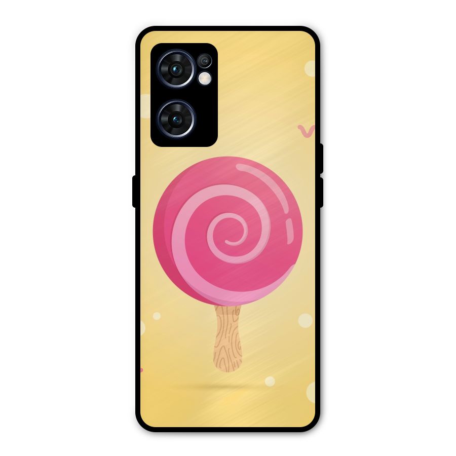 Swirl Ice Cream Metal Back Case for Oppo Reno7 5G