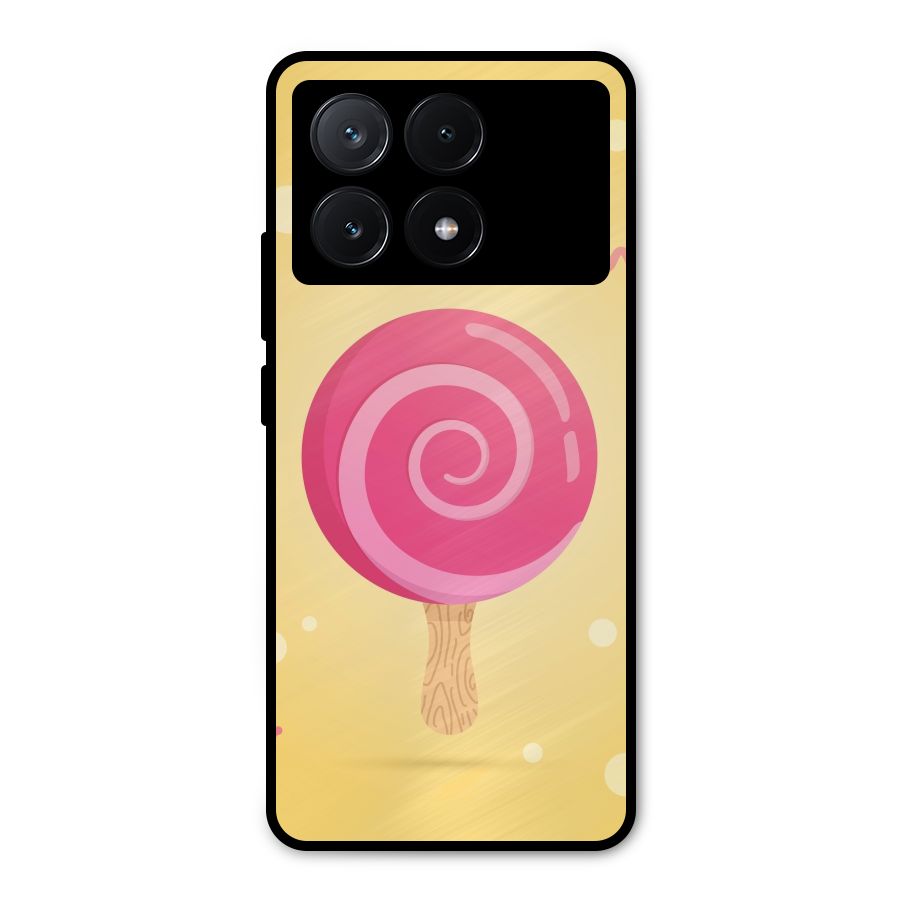 Swirl Ice Cream Metal Back Case for Poco X6 Pro