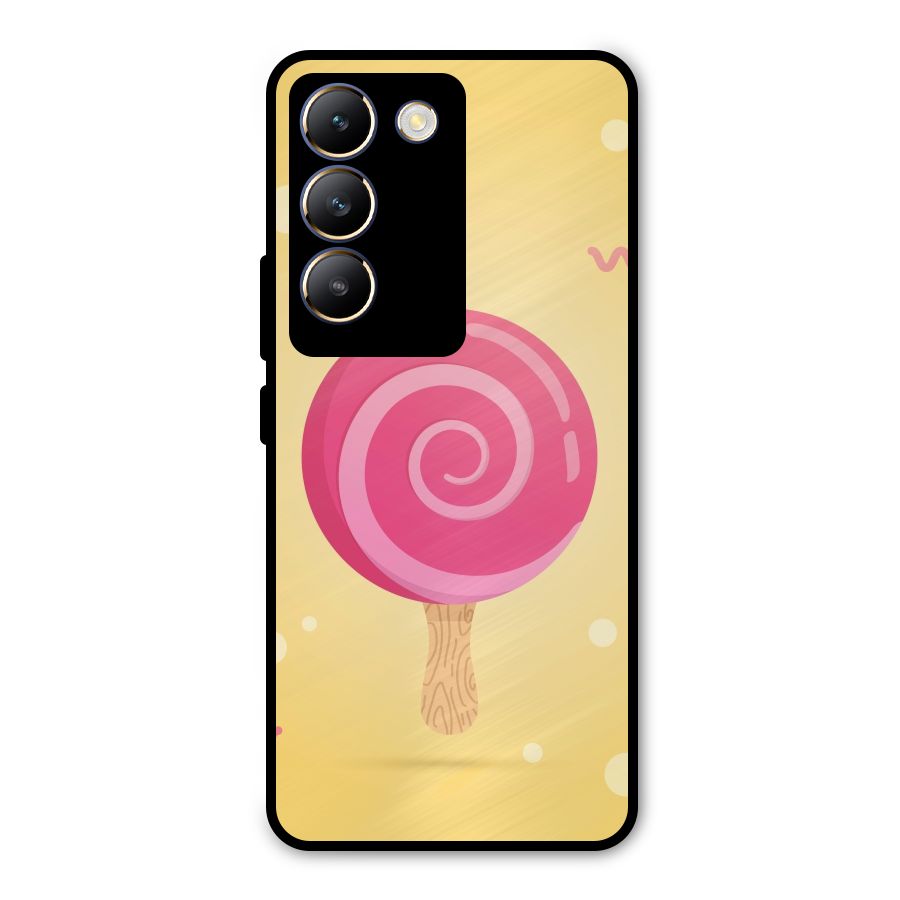 Swirl Ice Cream Metal Back Case for Vivo T3 5G
