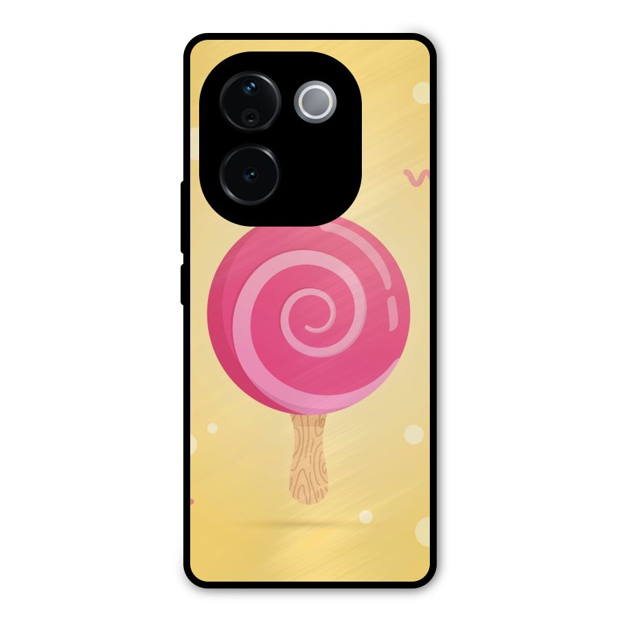 Swirl Ice Cream Metal Back Case for Vivo T3 Pro