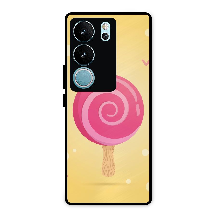 Swirl Ice Cream Metal Back Case for Vivo V29 Pro