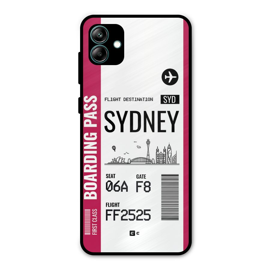 Sydney Boarding Pass Metal Back Case for Galaxy A04