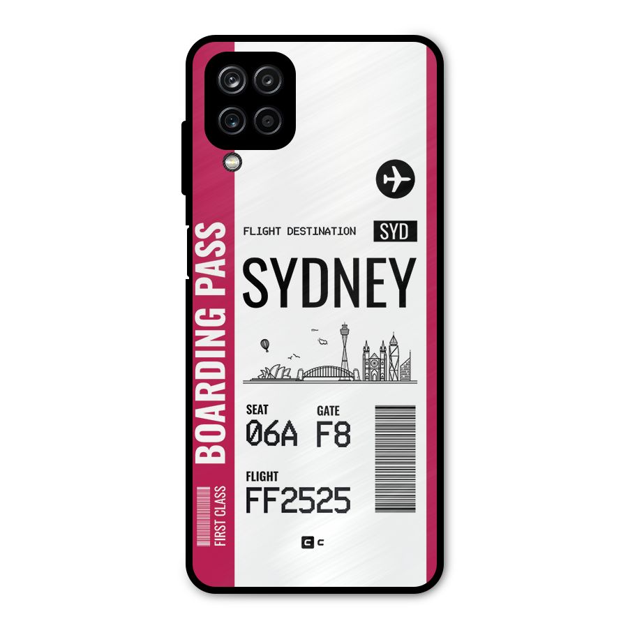 Sydney Boarding Pass Metal Back Case for Galaxy A12