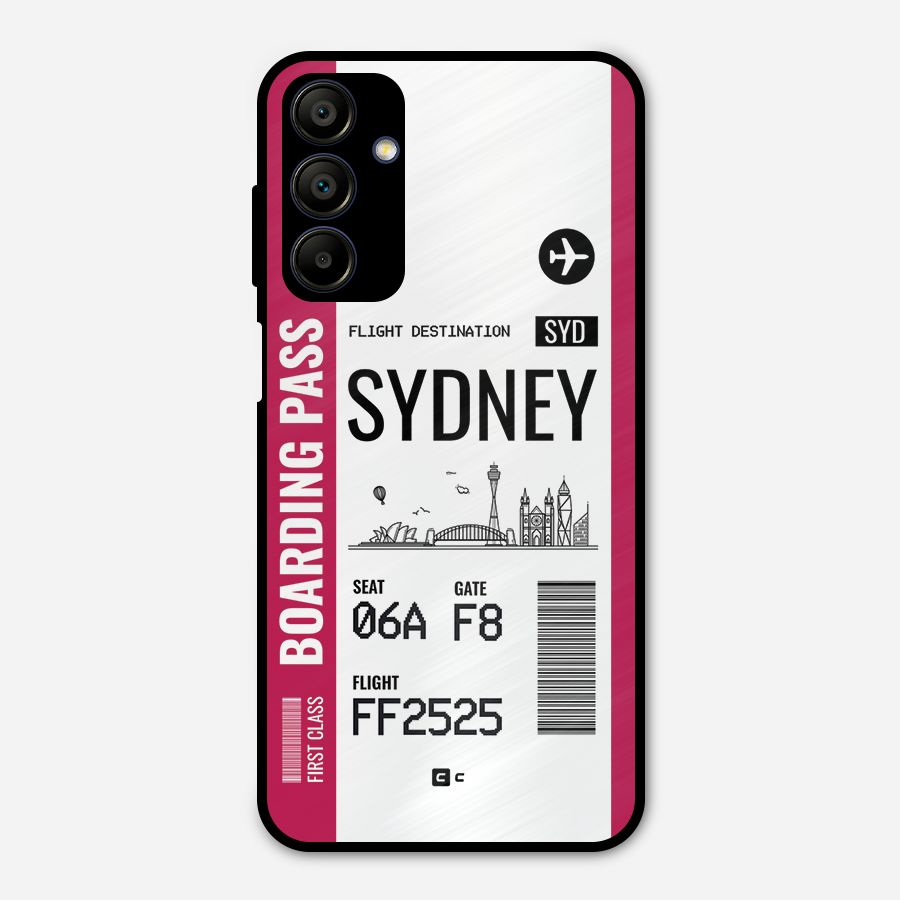 Sydney Boarding Pass Metal Back Case for Galaxy A15 5G