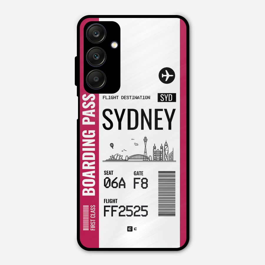 Sydney Boarding Pass Metal Back Case for Galaxy A25 5G