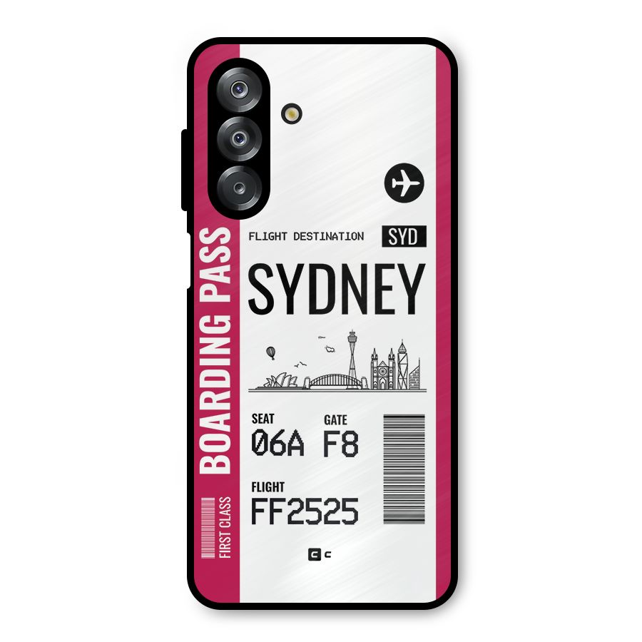 Sydney Boarding Pass Metal Back Case for Galaxy A26