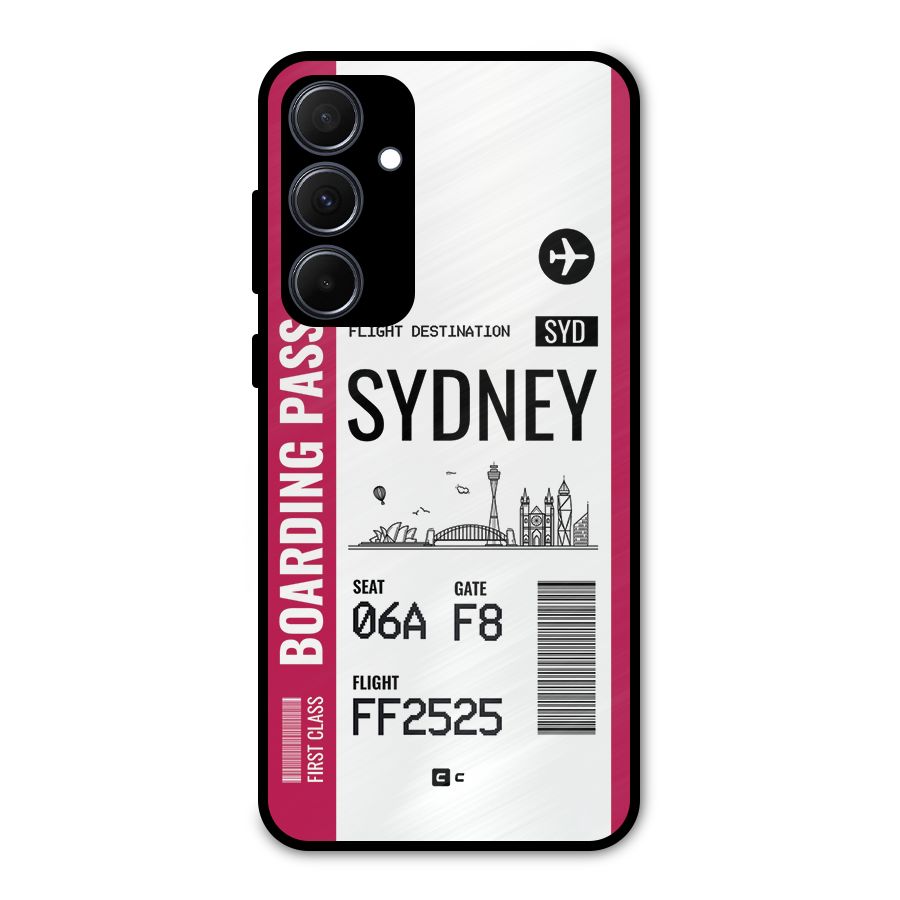 Sydney Boarding Pass Metal Back Case for Galaxy A35