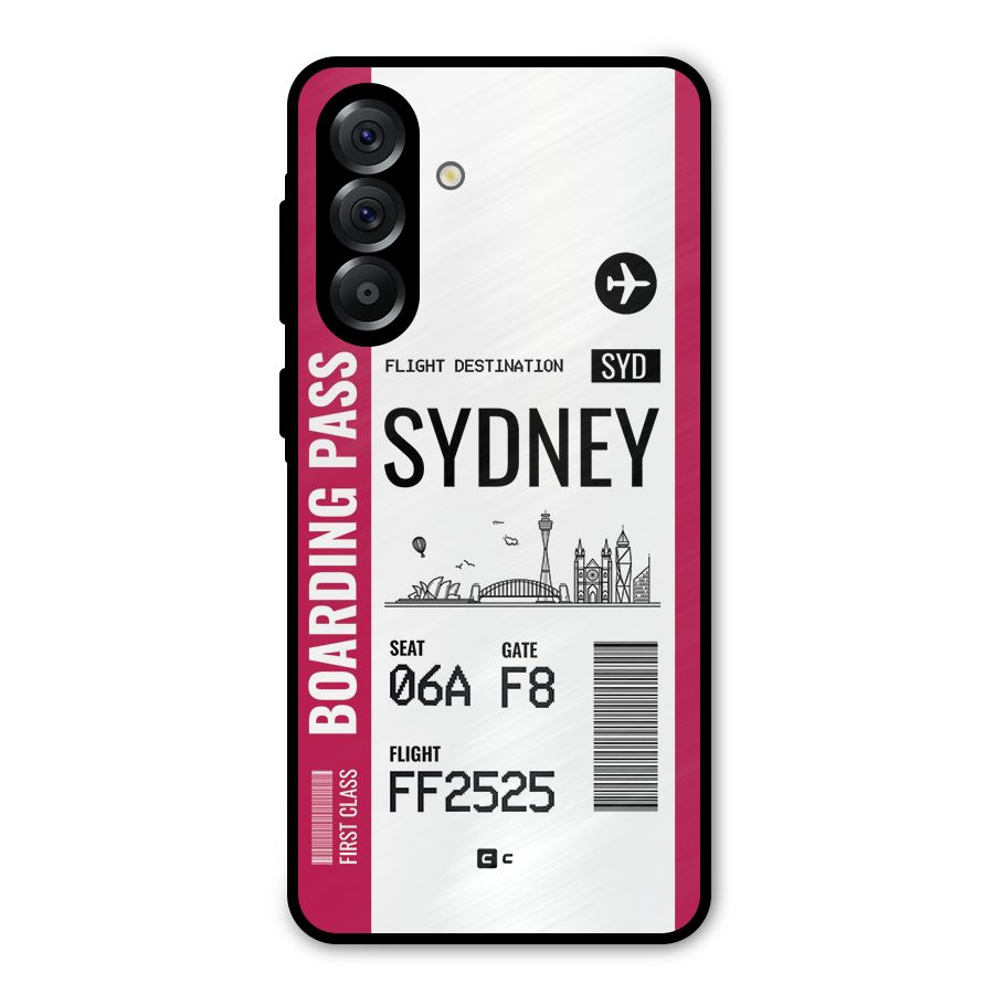 Sydney Boarding Pass Metal Back Case for Galaxy A36