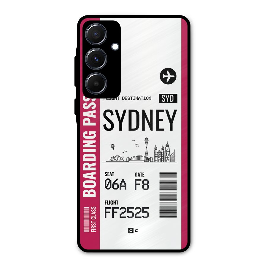 Sydney Boarding Pass Metal Back Case for Galaxy A55
