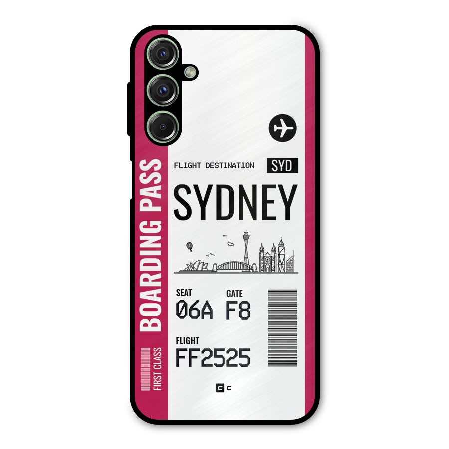 Sydney Boarding Pass Metal Back Case for Galaxy F34