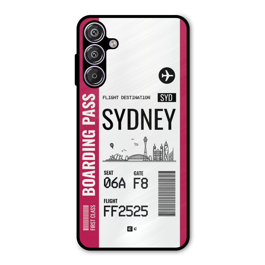 Sydney Boarding Pass Metal Back Case for Galaxy M15