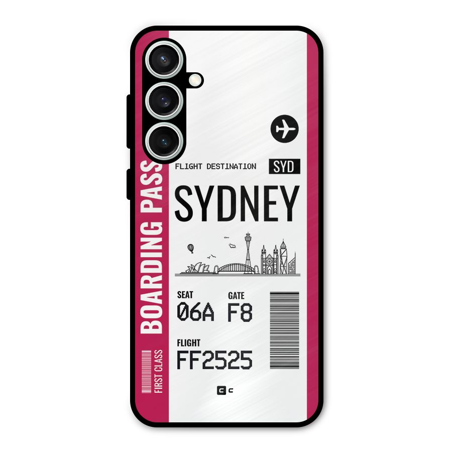 Sydney Boarding Pass Metal Back Case for Galaxy S23 FE