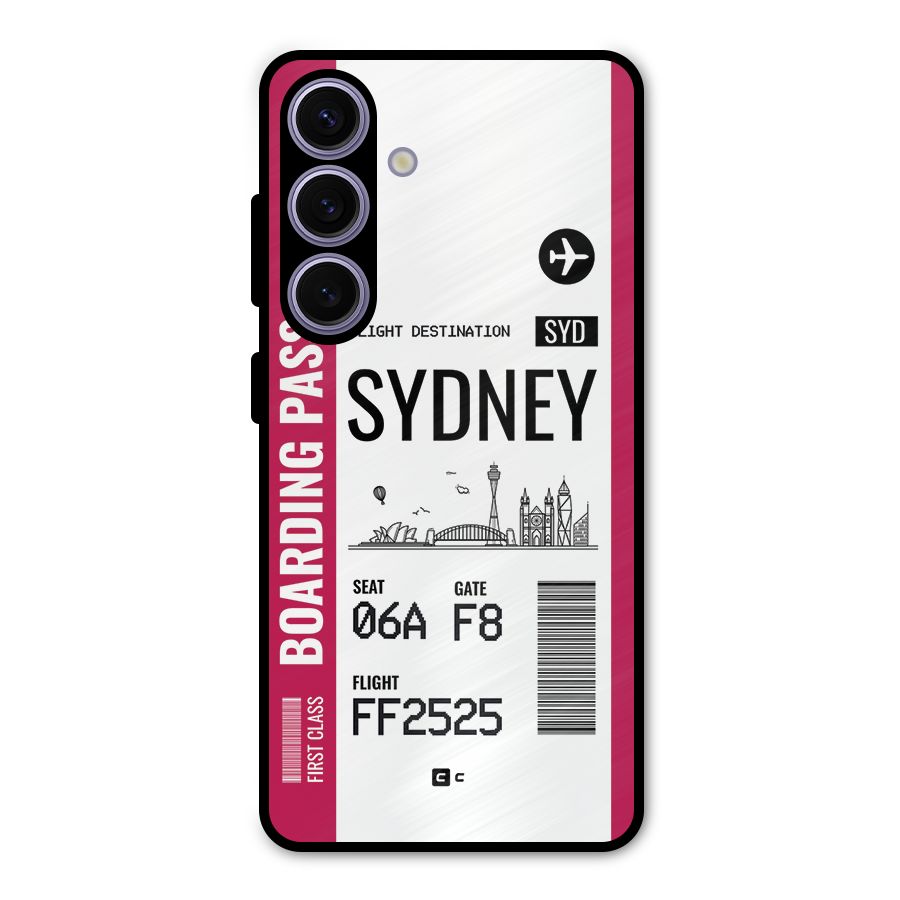 Sydney Boarding Pass Metal Back Case for Galaxy S24