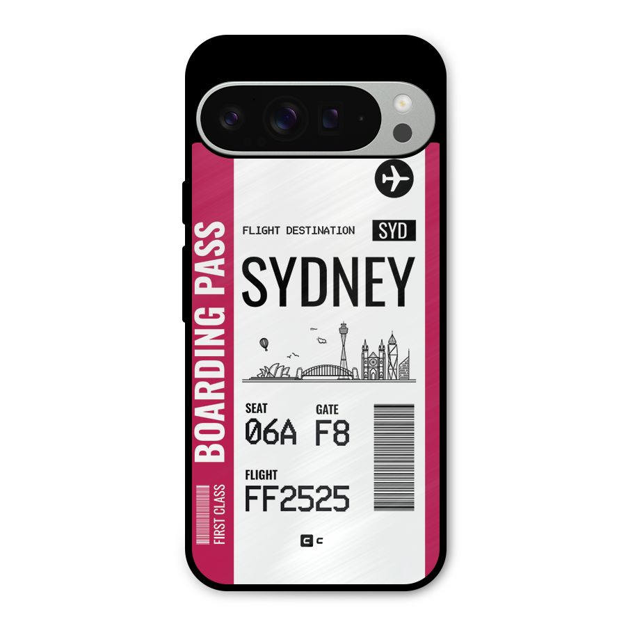 Sydney Boarding Pass Metal Back Case for Google Pixel 9 Pro XL