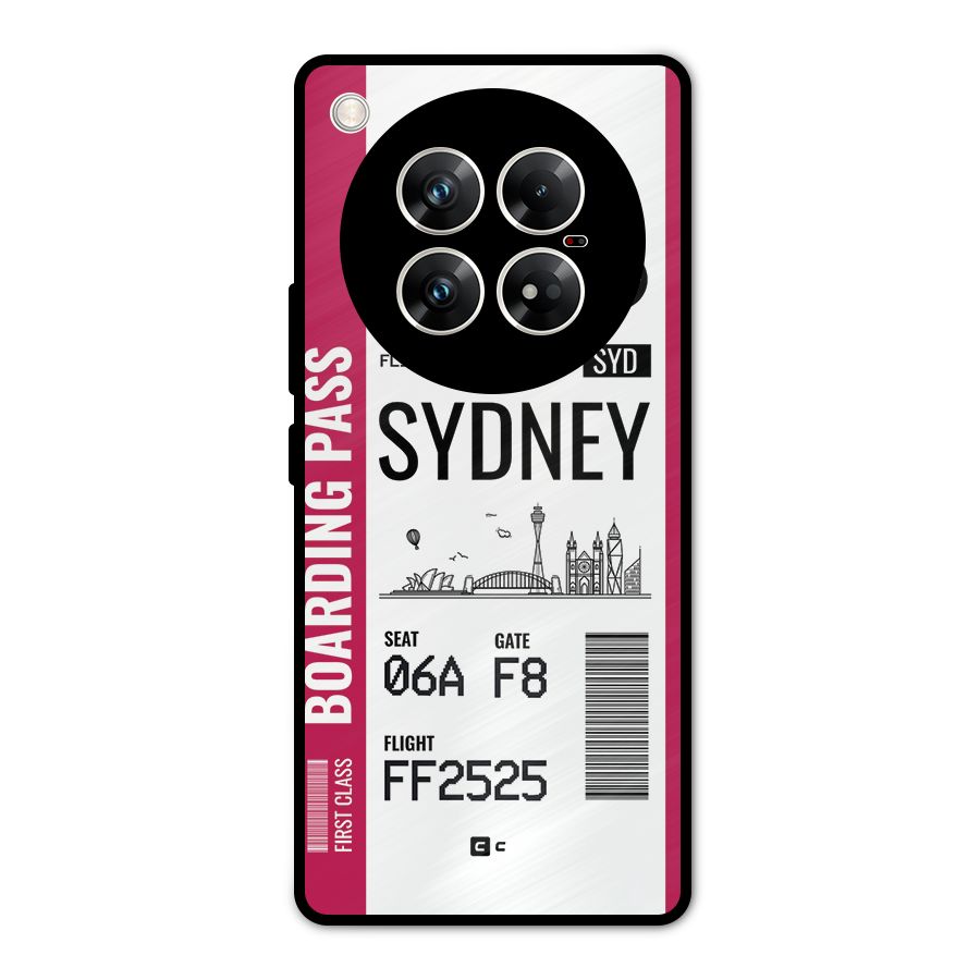 Sydney Boarding Pass Metal Back Case for Infinix Zero 40 5G