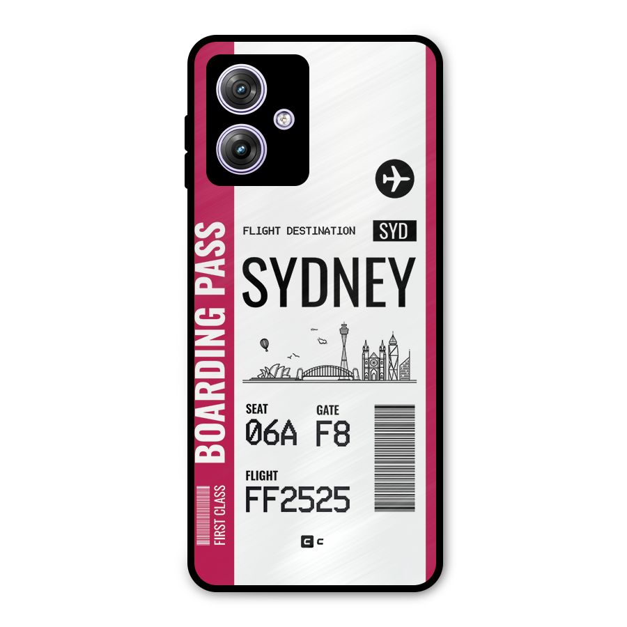 Sydney Boarding Pass Metal Back Case for Moto G64