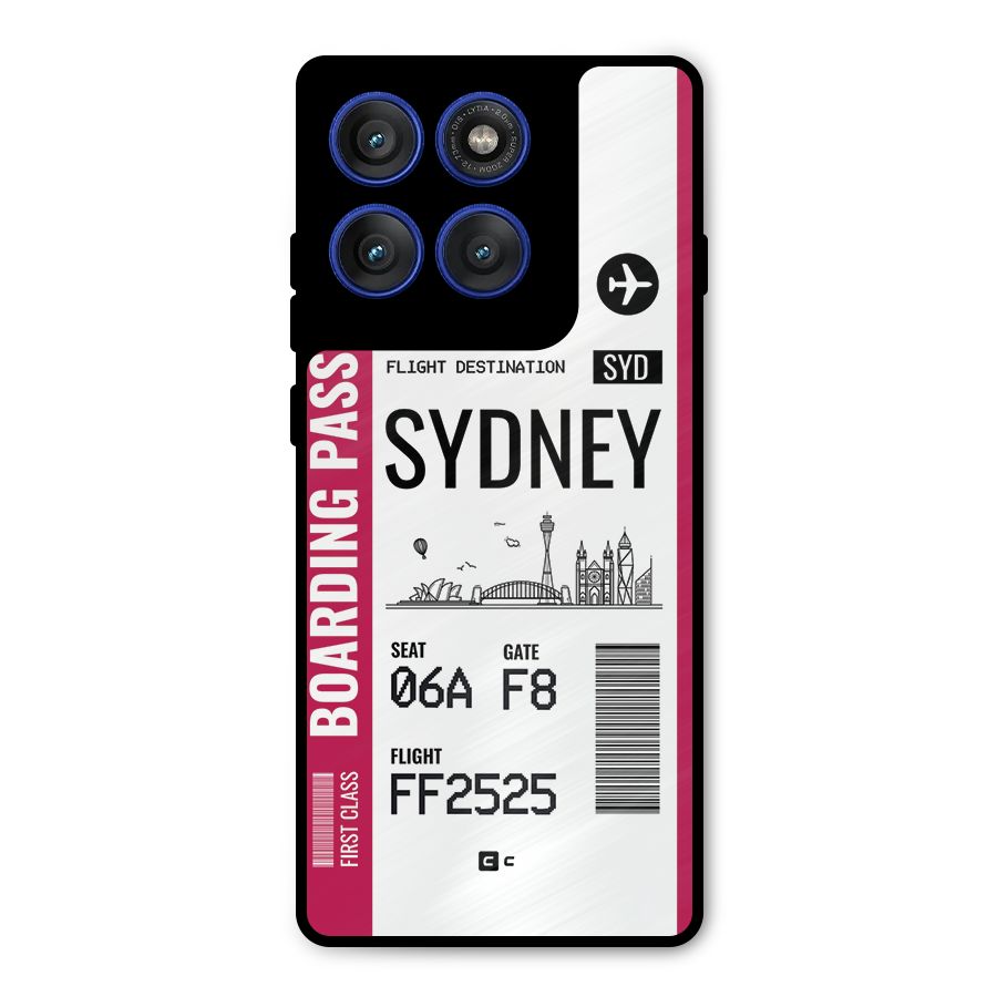 Sydney Boarding Pass Metal Back Case for Motorola Edge 60 Pro