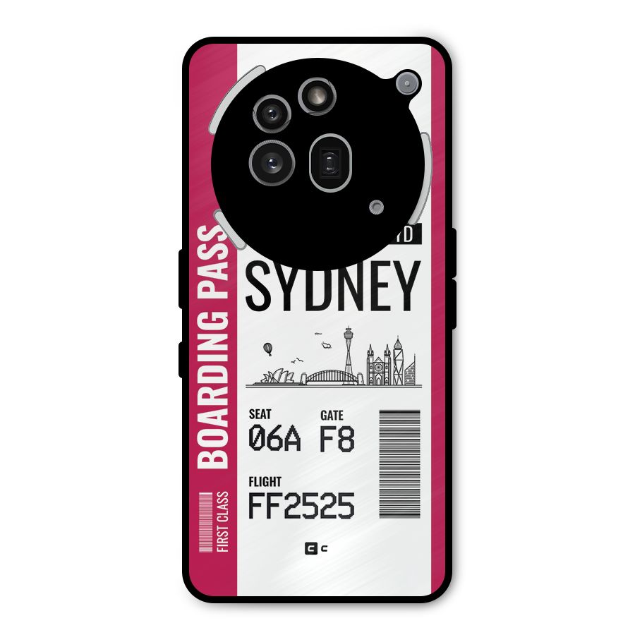Sydney Boarding Pass Metal Back Case for Nothing Phone 3a Pro