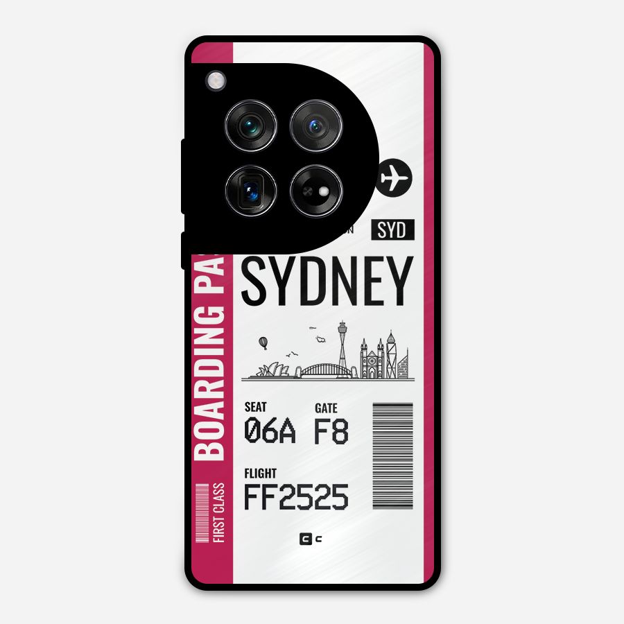 Sydney Boarding Pass Metal Back Case for OnePlus 12