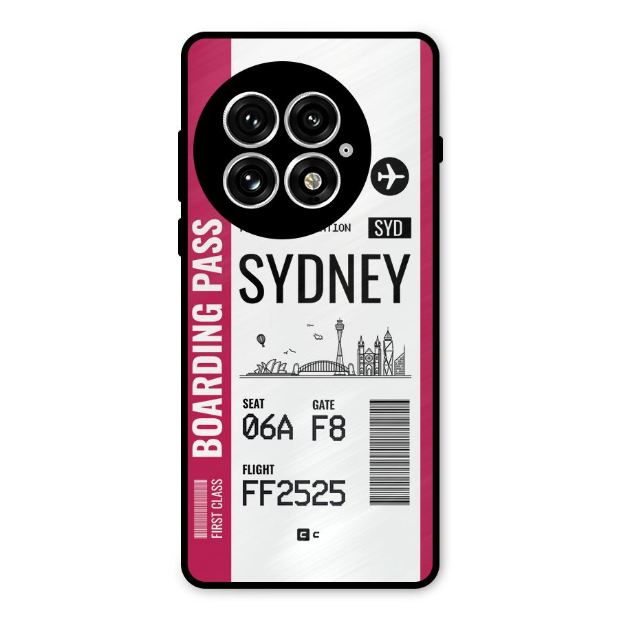 Sydney Boarding Pass Metal Back Case for OnePlus 13