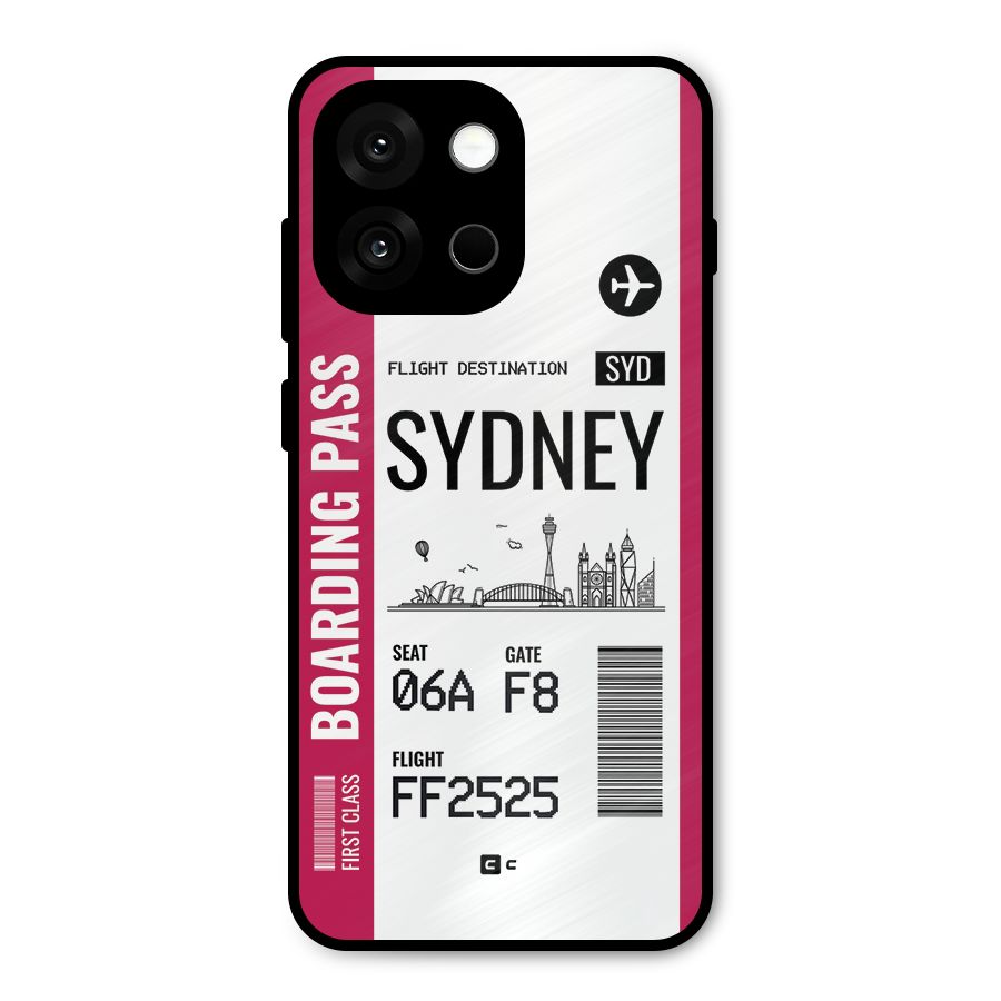Sydney Boarding Pass Metal Back Case for OnePlus 13s