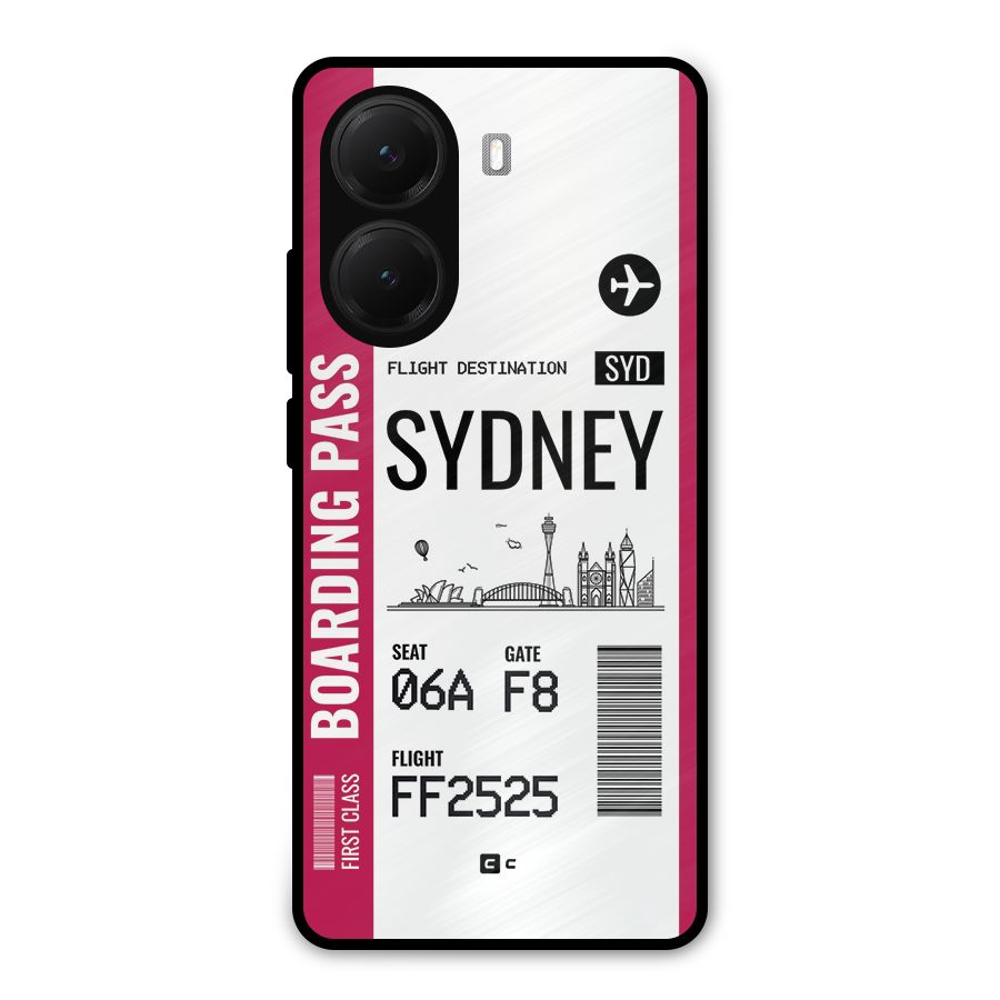 Sydney Boarding Pass Metal Back Case for Poco X7 Pro
