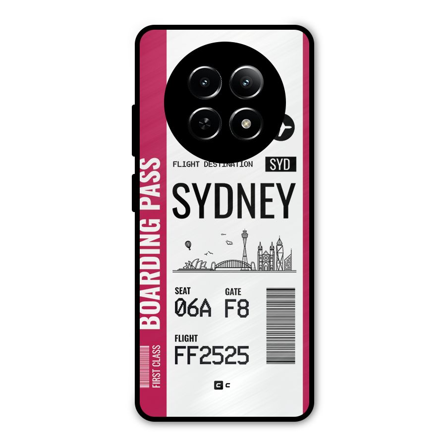 Sydney Boarding Pass Metal Back Case for Realme 12 5G