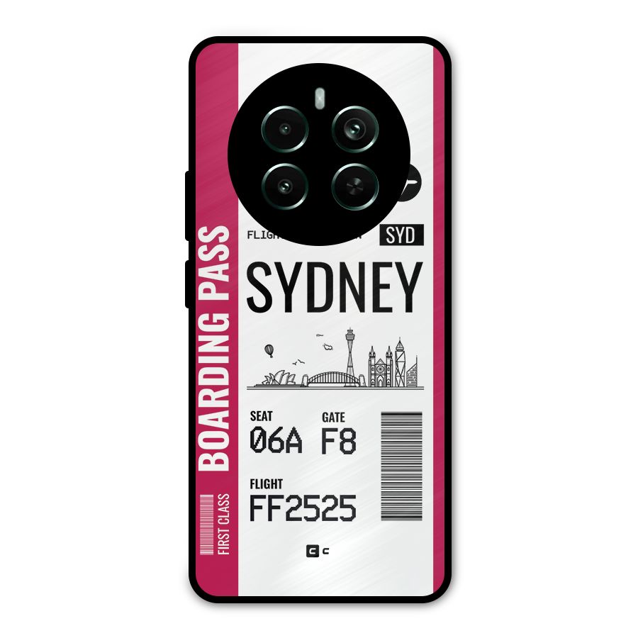 Sydney Boarding Pass Metal Back Case for Realme 12 Pro Plus