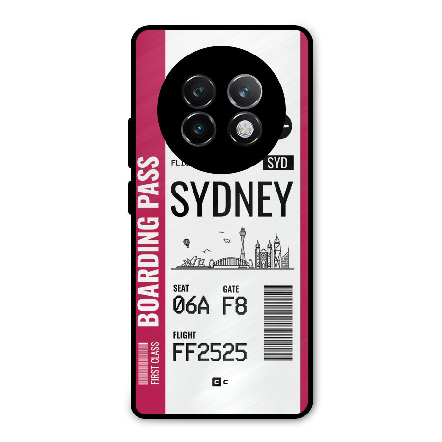 Sydney Boarding Pass Metal Back Case for Realme 13 Plus