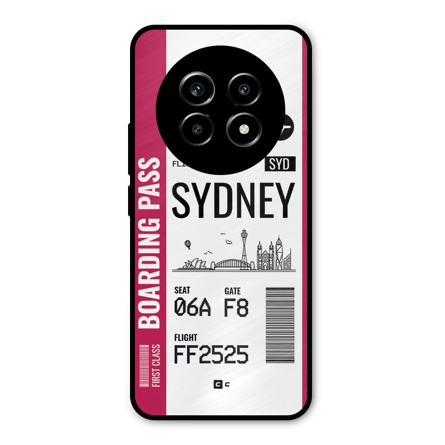 Sydney Boarding Pass Metal Back Case for Realme 13 Pro