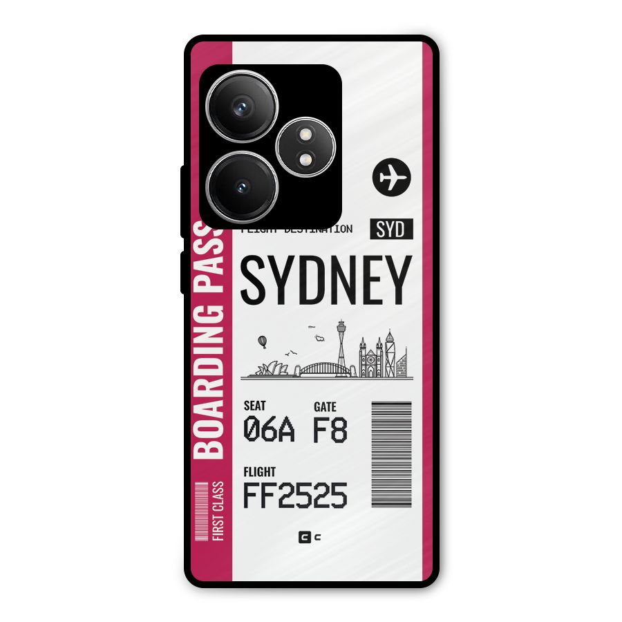 Sydney Boarding Pass Metal Back Case for Realme GT 6T