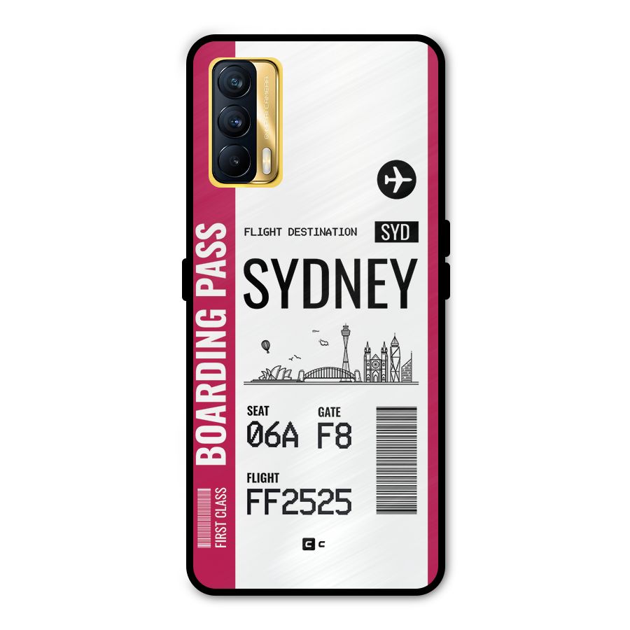 Sydney Boarding Pass Metal Back Case for Realme X7