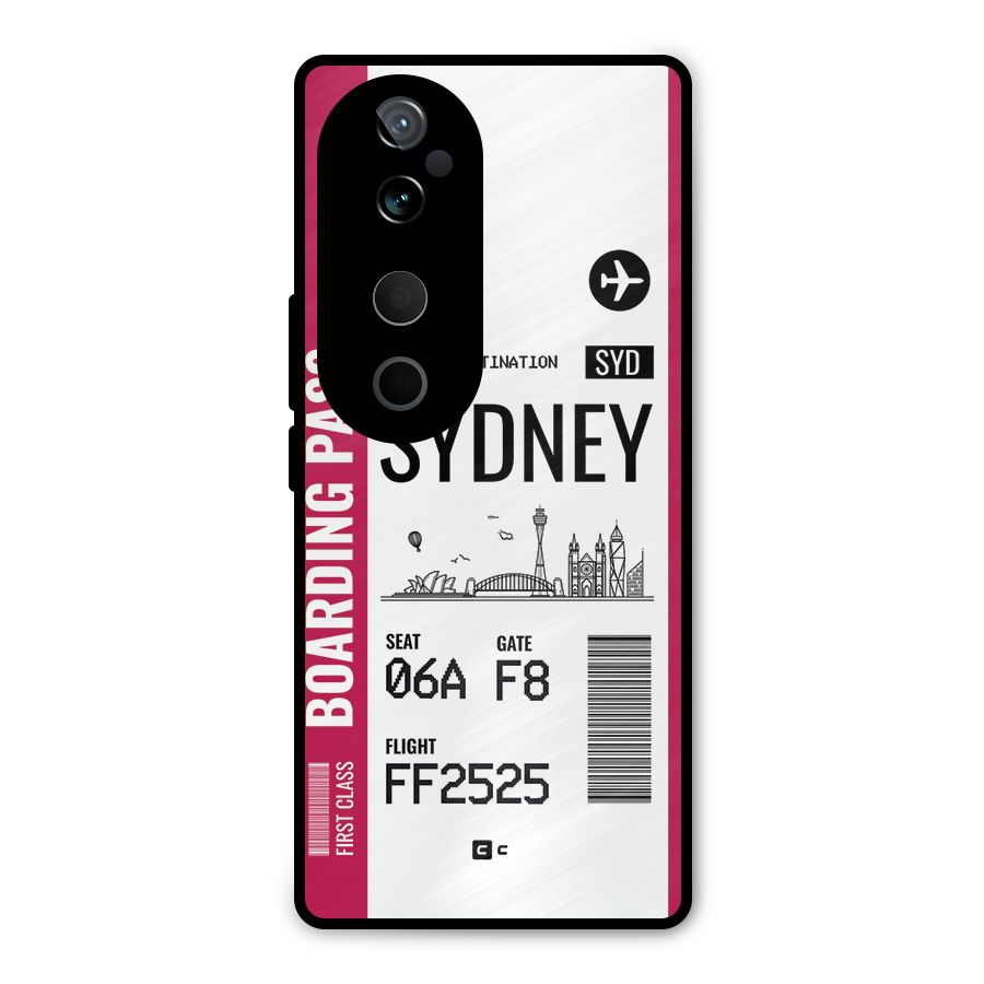 Sydney Boarding Pass Metal Back Case for Vivo T3 Ultra