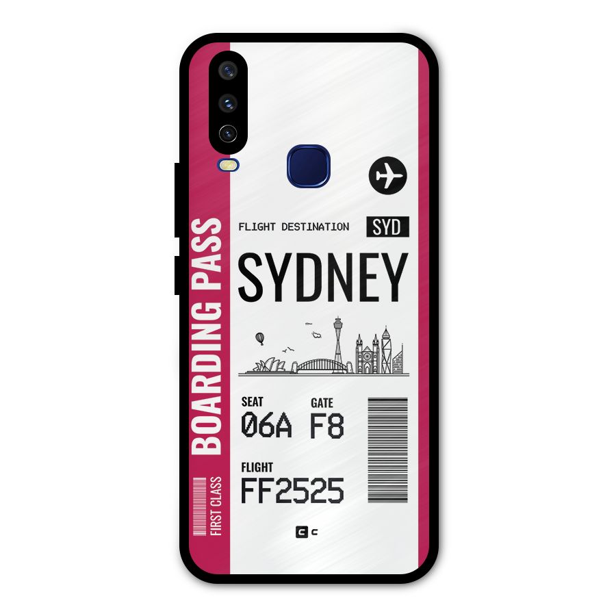 Sydney Boarding Pass Metal Back Case for Vivo V17
