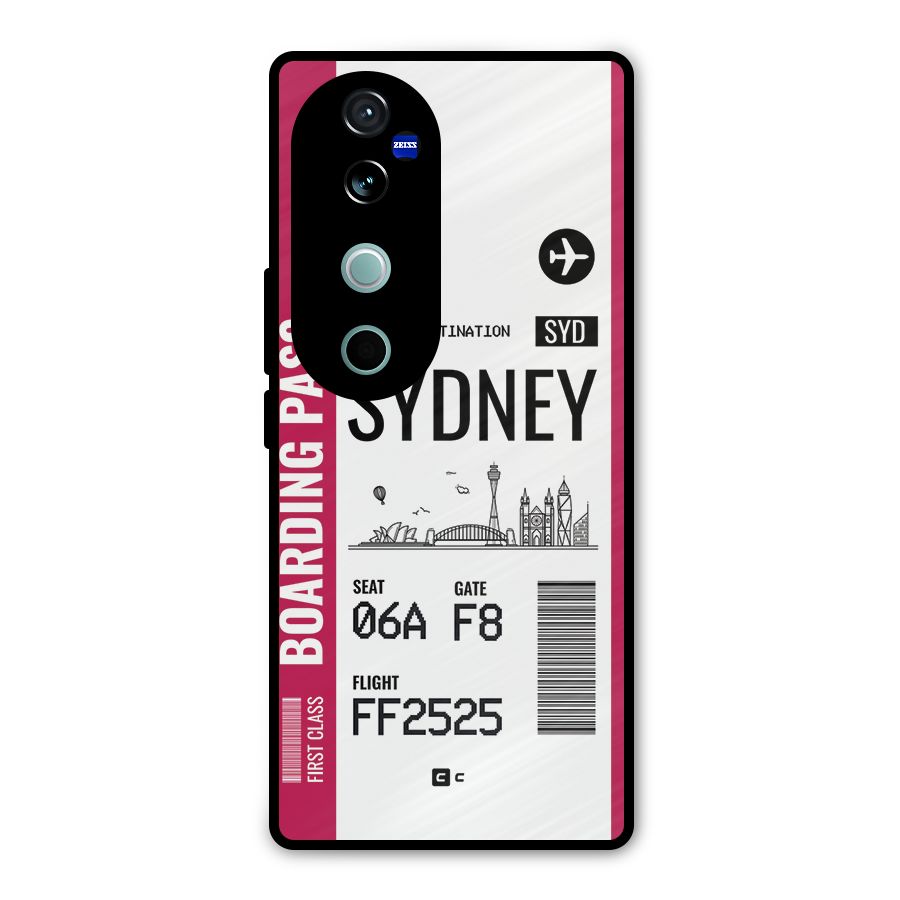 Sydney Boarding Pass Metal Back Case for Vivo V40 Pro