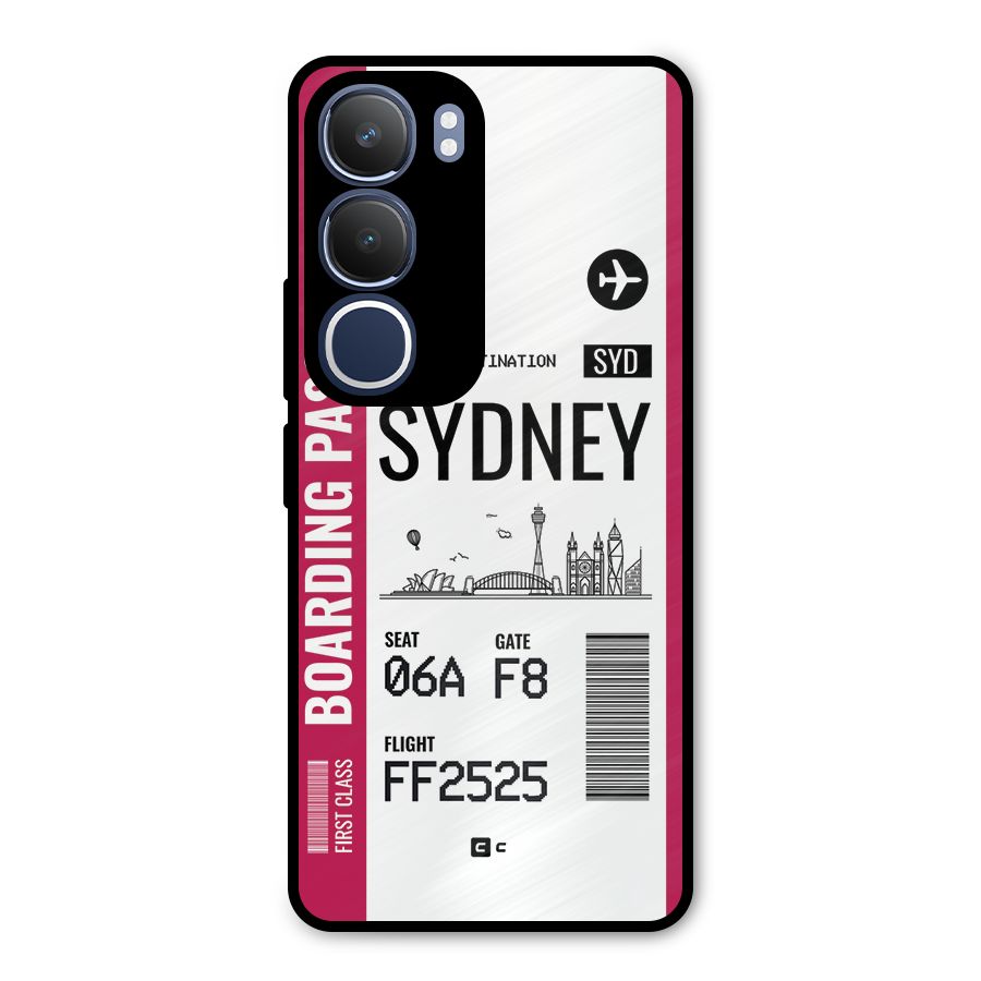 Sydney Boarding Pass Metal Back Case for Vivo Y29