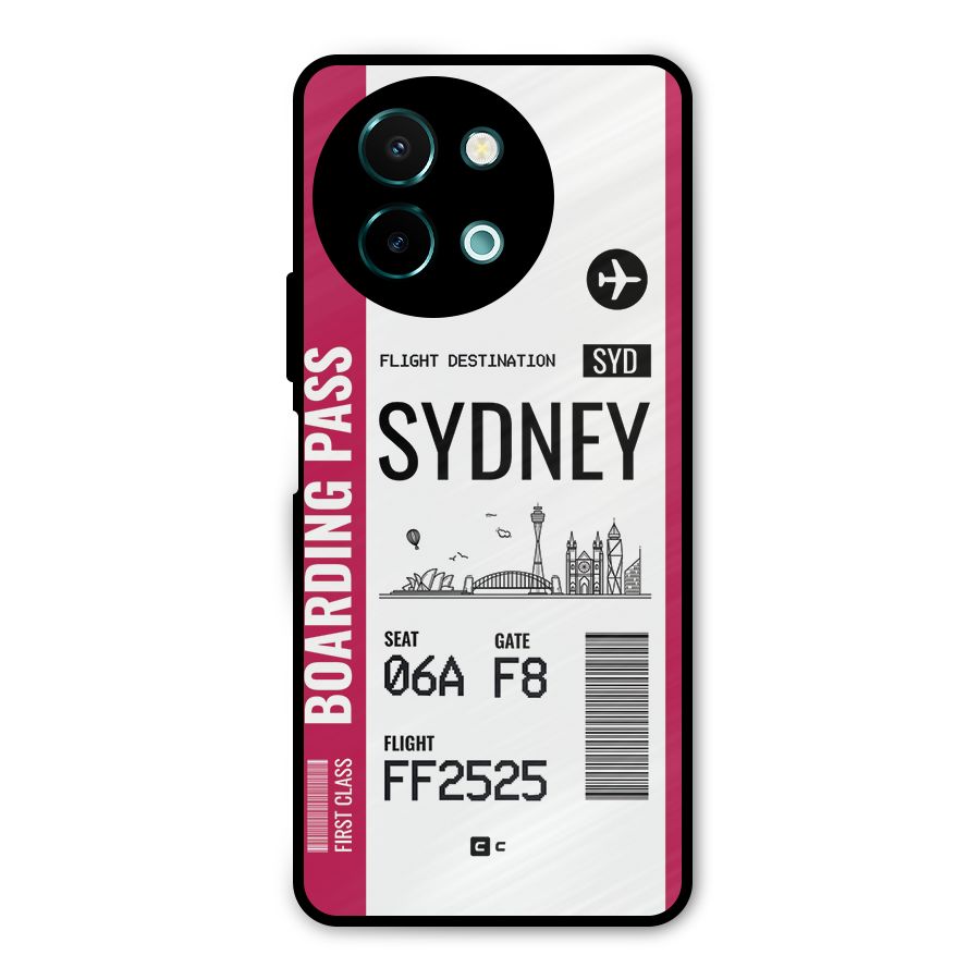Sydney Boarding Pass Metal Back Case for Vivo Y58