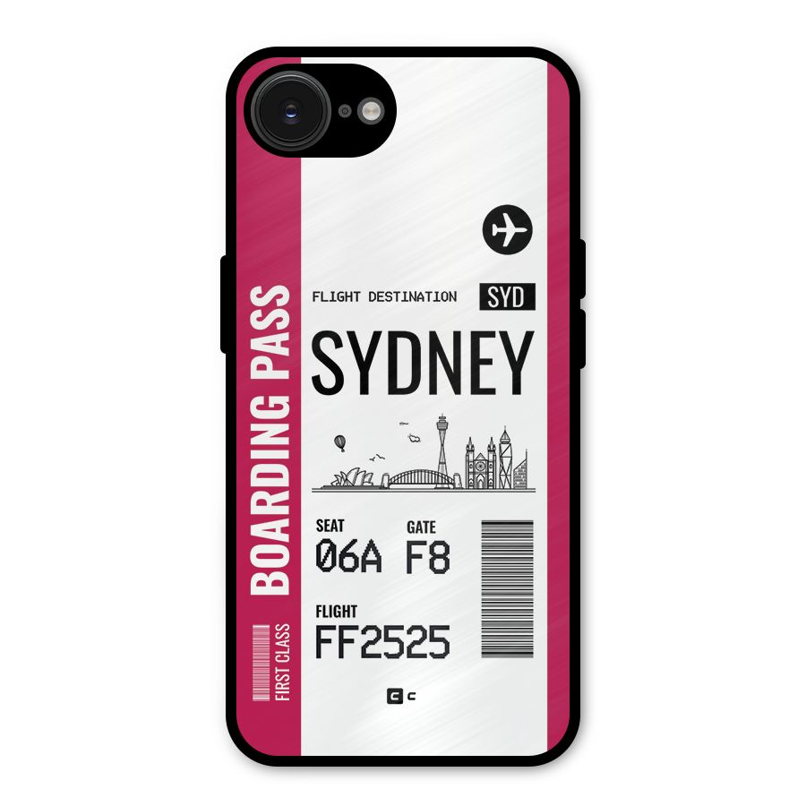 Sydney Boarding Pass Metal Back Case for iPhone 16e