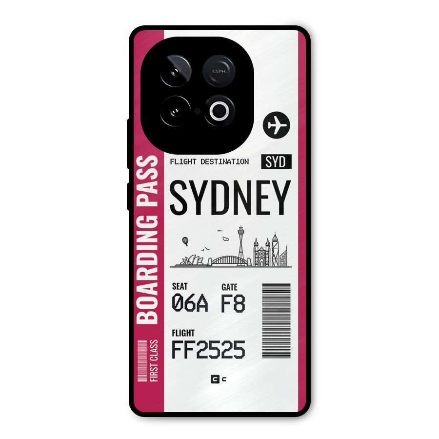 Sydney Boarding Pass Metal Back Case for iQOO Neo 10