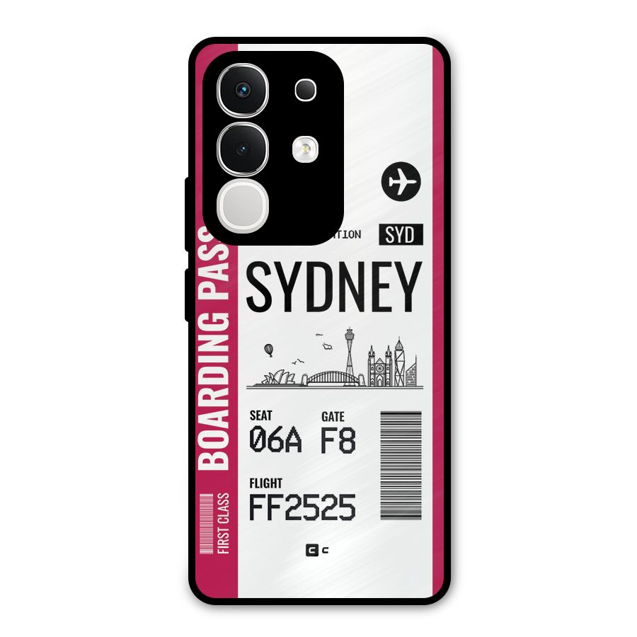 Sydney Boarding Pass Metal Back Case for iQOO Z10x
