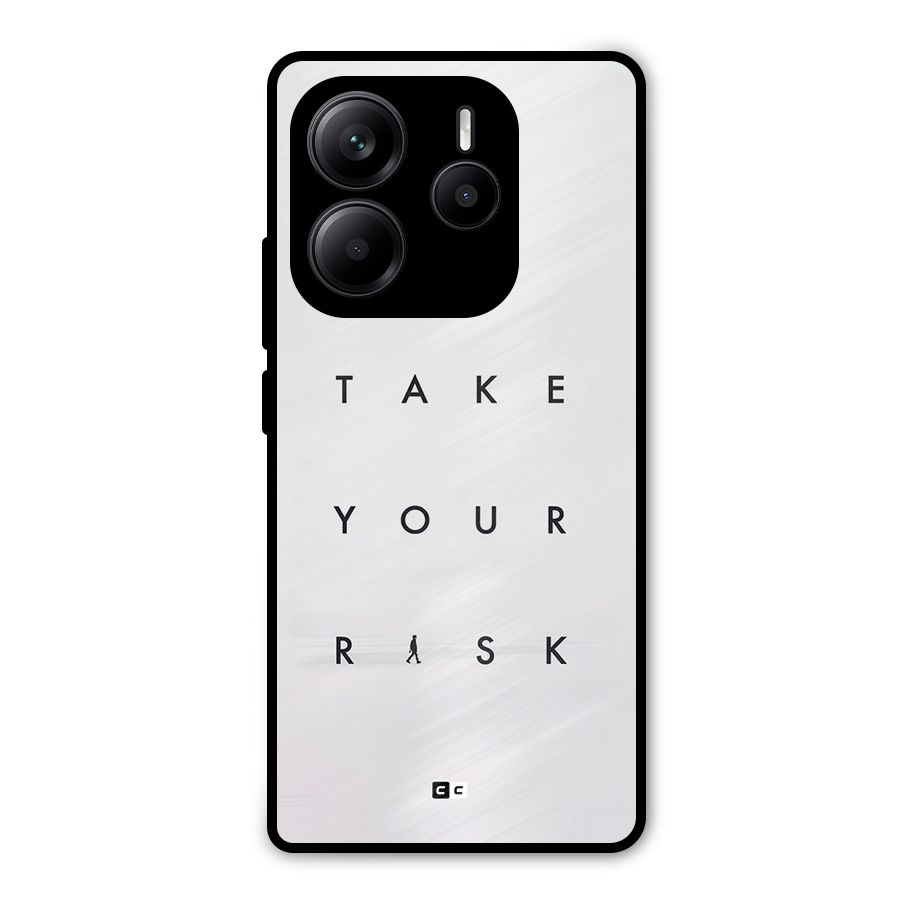 Take Your Risk Metal Back Case for Redmi Note 14 5G