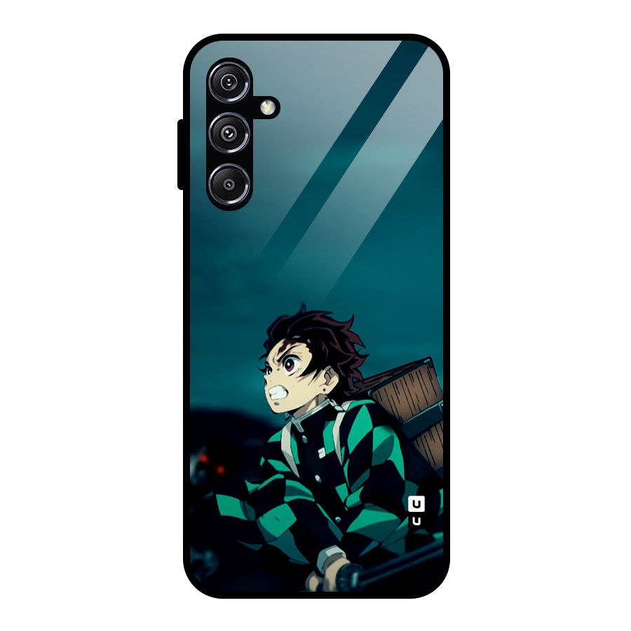 Tanjiro demon slayer Glass Back Case for Galaxy M34 5G
