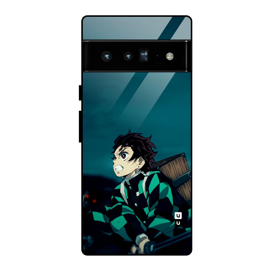 Tanjiro demon slayer Glass Back Case for Google Pixel 6 Pro